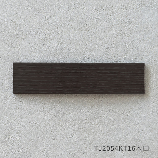 スマート造作テーブル / メラミン 木目調 × Tube T - 黒スチール脚 × W100 - 180cm, D91 - 120cm