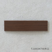 スマート造作テーブル / メラミン 木目調 × Tube T - 黒スチール脚 × W100 - 180cm, D91 - 120cm