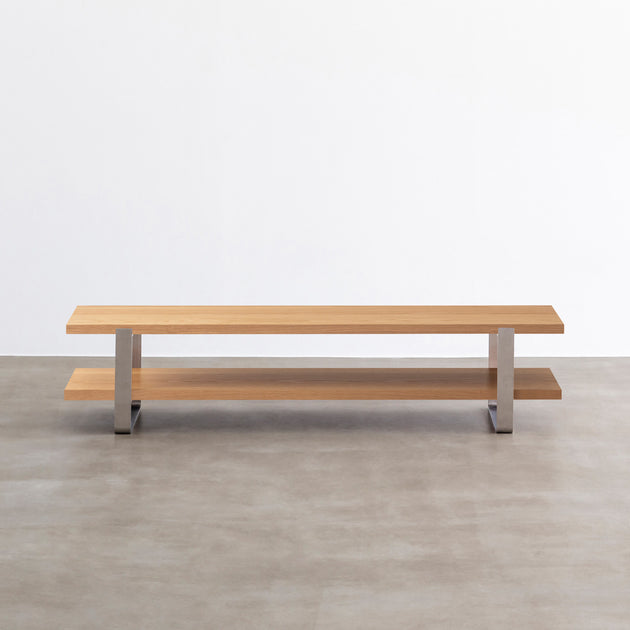 THE TV BOARD / LOW TABLE ホワイトオーク × Stainless – KANADEMONO