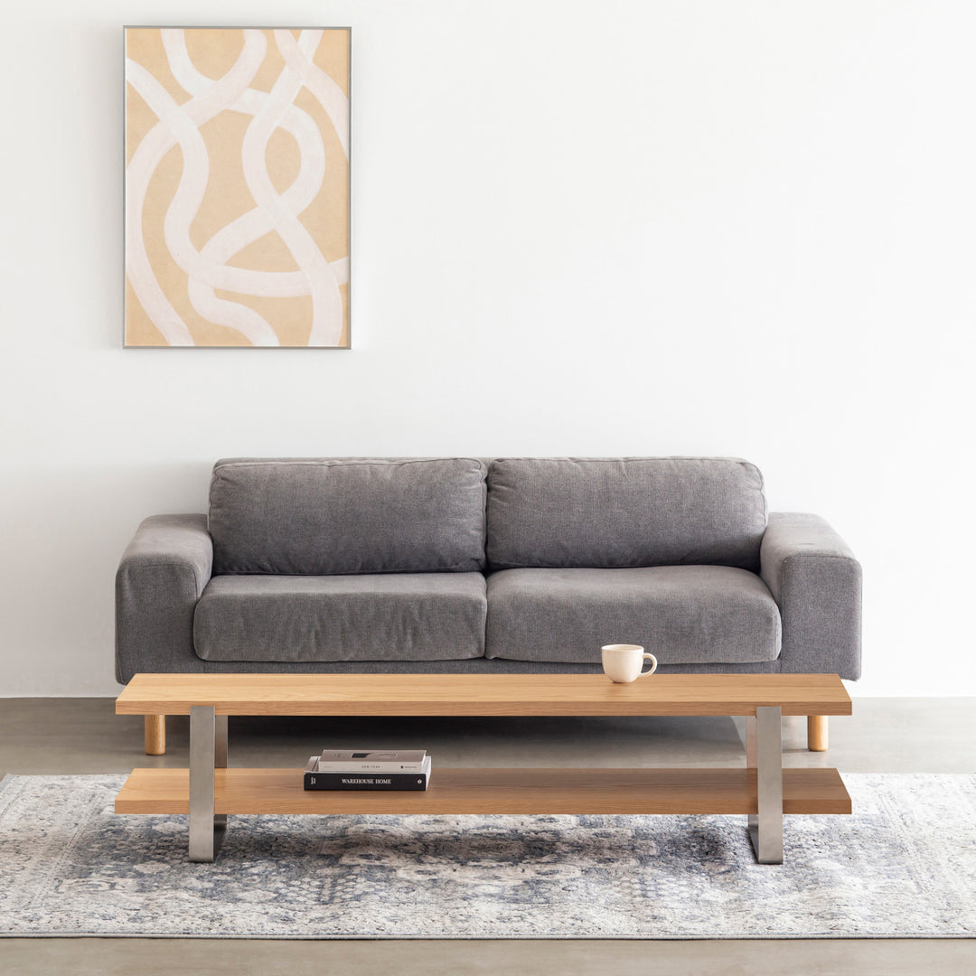 THE TV BOARD / LOW TABLE ホワイトオーク × Stainless – KANADEMONO