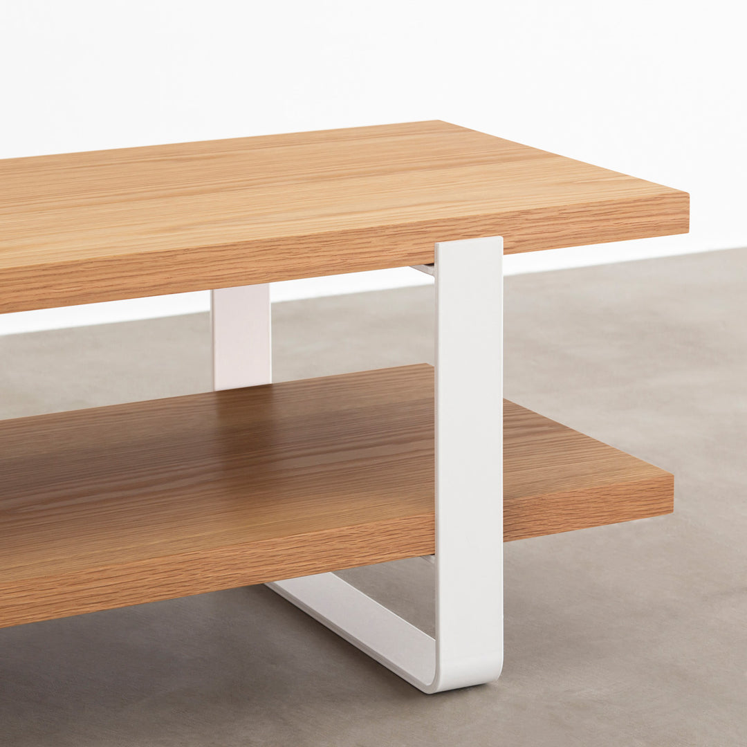 THE TV BOARD / LOW TABLE ホワイトオーク × White Steel – KANADEMONO
