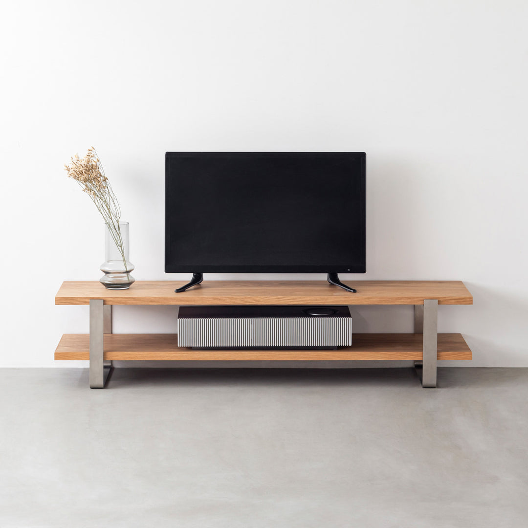 テレビ台・テーブル（ハンドメイド） THE TV BOARD / LOW TABLE くるみ × Stainless – KANADEMONO