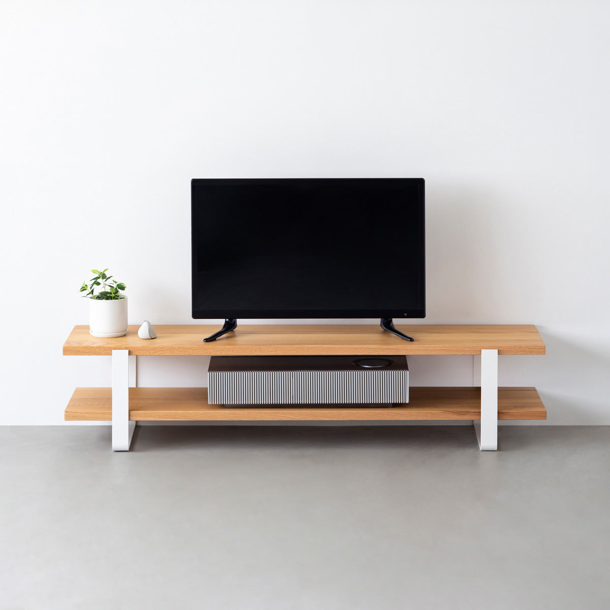 THE TV BOARD / LOW TABLE 無垢 レッドオーク × White Steel – KANADEMONO
