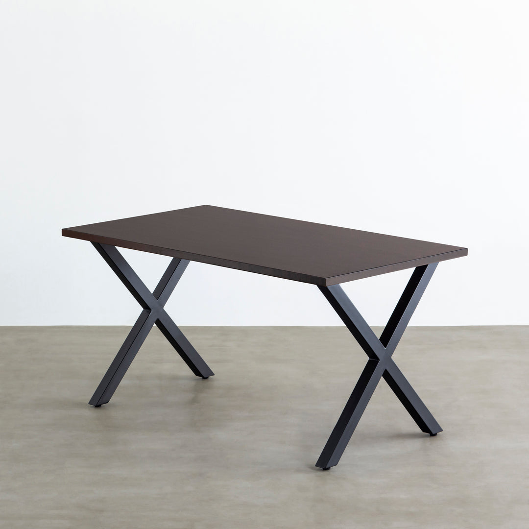 THE TABLE / ラバーウッド ブラックブラウン × Black Steel