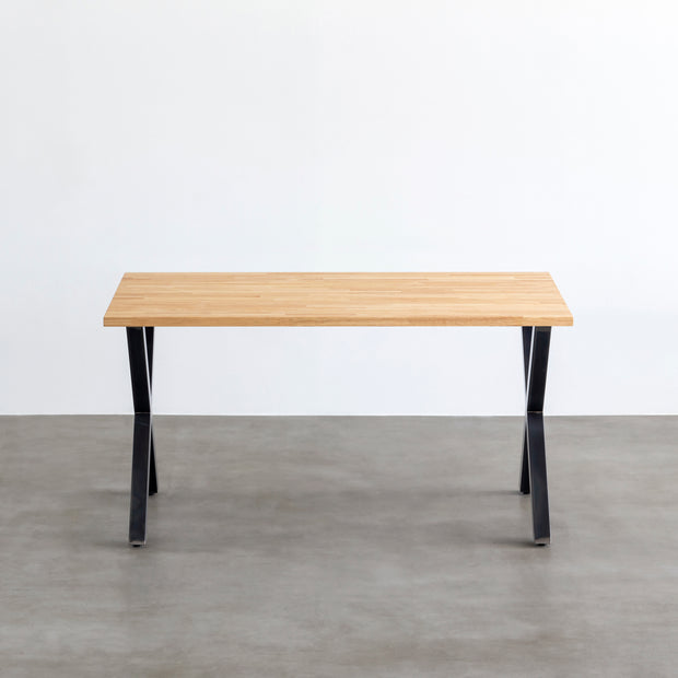 THE TABLE / ラバーウッド ナチュラル × Black Steel（クリア塗装 
