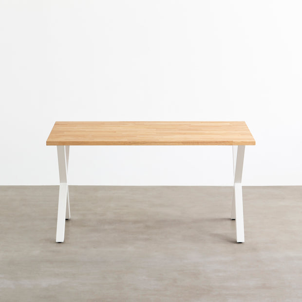 THE TABLE / ラバーウッド ナチュラル × White Steel
