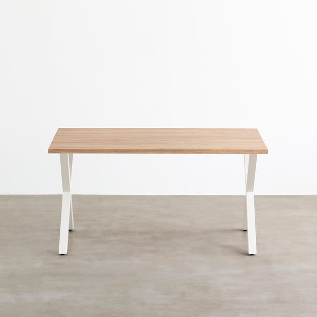 THE TABLE / ラバーウッド アッシュグレー × White Steel