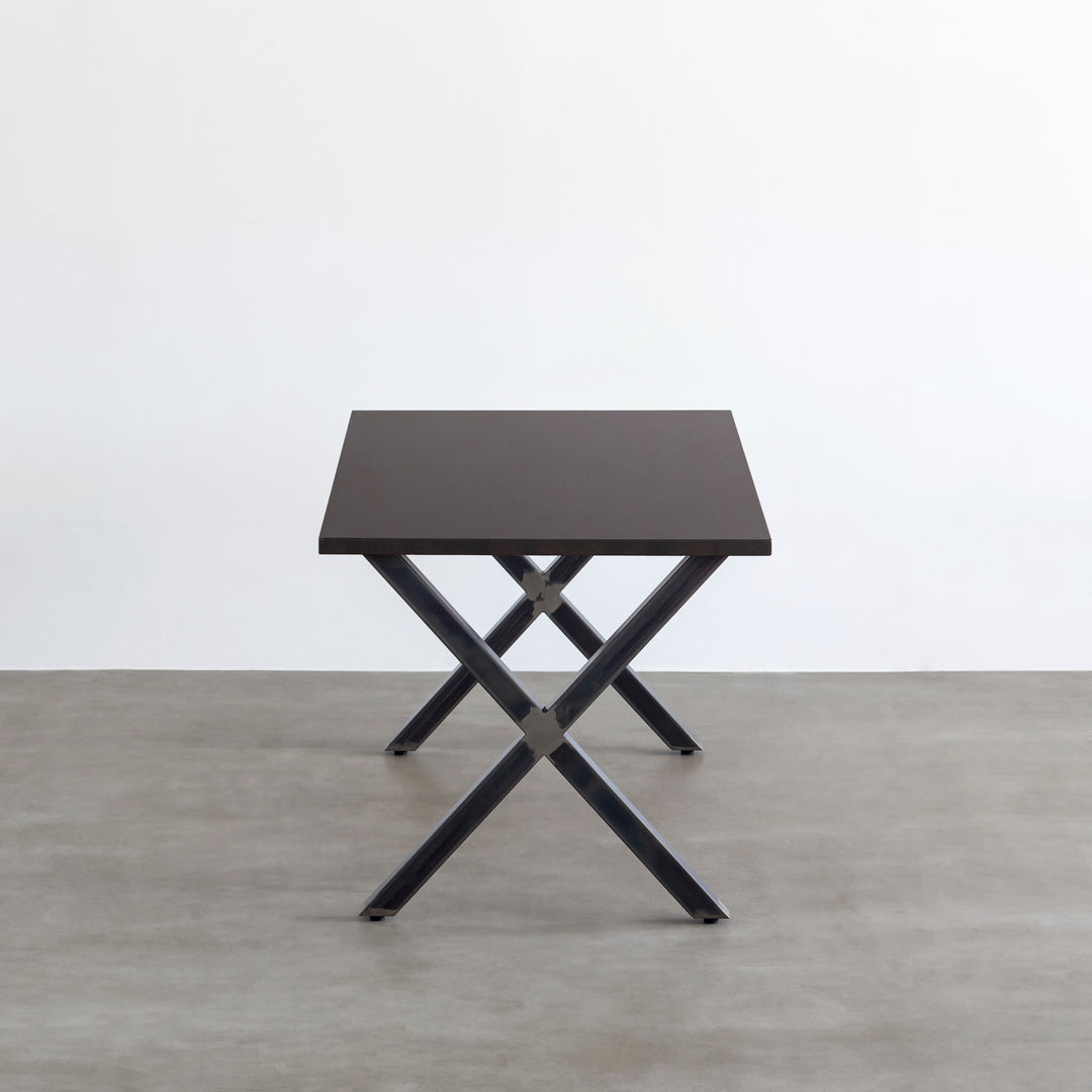 THE TABLE / ラバーウッド ブラックブラウン × Black Steel