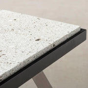 THE LOW TABLE / 大谷石 × ラバーウッド × Stainless