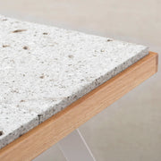 THE LOW TABLE / 大谷石 × ラバーウッド × Stainless