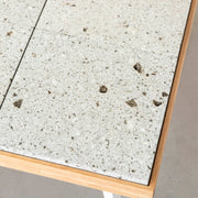 THE LOW TABLE / 大谷石 × ラバーウッド × White Steel