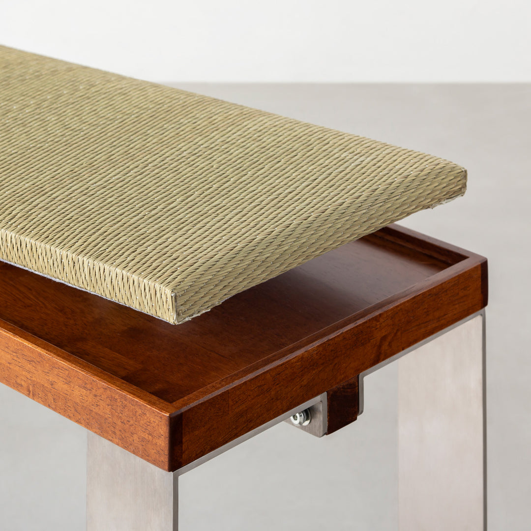 THE TATAMI BENCH / ラバーウッド ブラウン × Stainless Line – KANADEMONO
