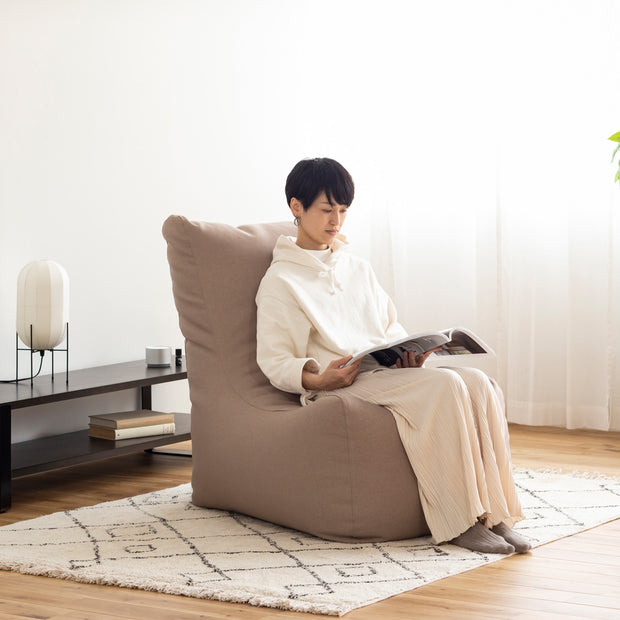 Fabric × Seat ナチュラル ビーズクッションソファ – KANADEMONO