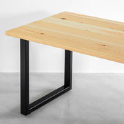 かなでもののヒノキの無垢材とマットブラックのスクエア鉄脚を組み合わせたシンプルモダンなテーブル3