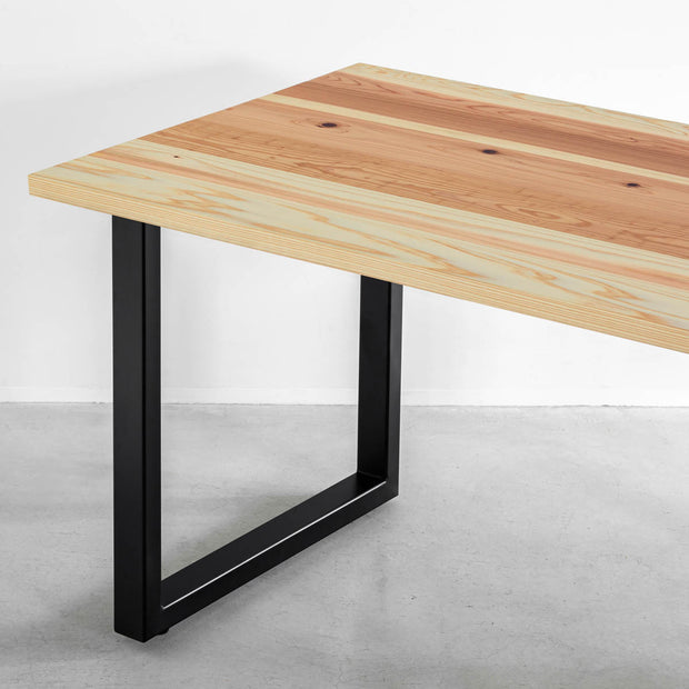 かなでものTHE TABLE 杉無垢材 × Black Steel - テーブル