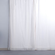 かなでものの綿と麻(95:5)を組み合わせたホワイトの天然素材100%の優しい風合いと手触りの薄地フラットカーテン