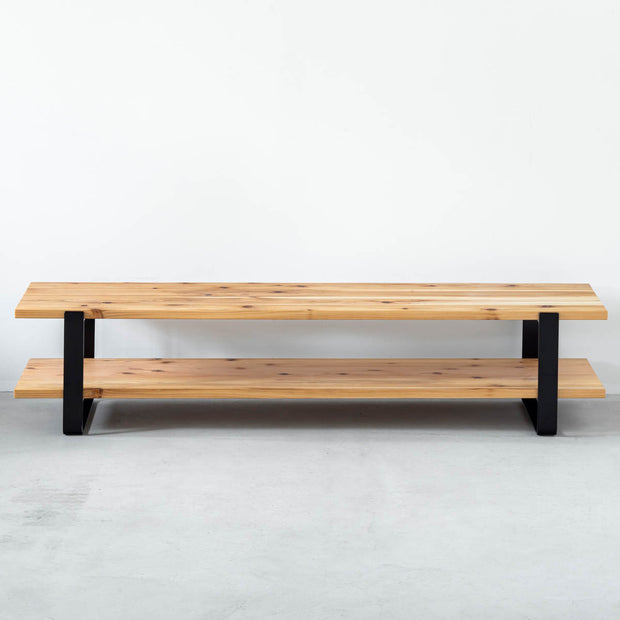 THE TV BOARD / LOW TABLE 無垢 杉 × Black Steel – KANADEMONO