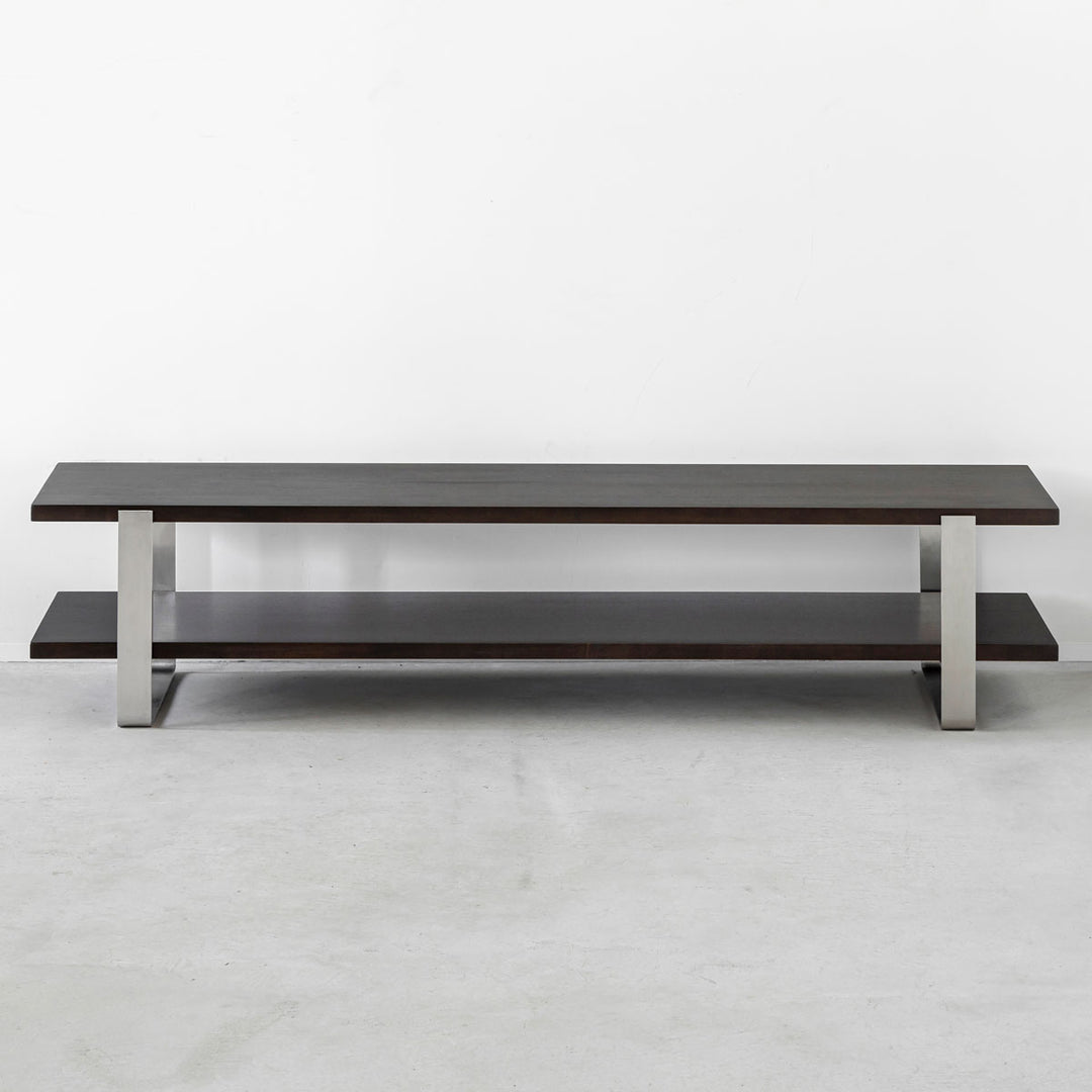 KANADEMONO　THE TV BOARD ラバーウッド 140cm THE TV BOARD / LOW TABLE ラバーウッド ブラックブラウン