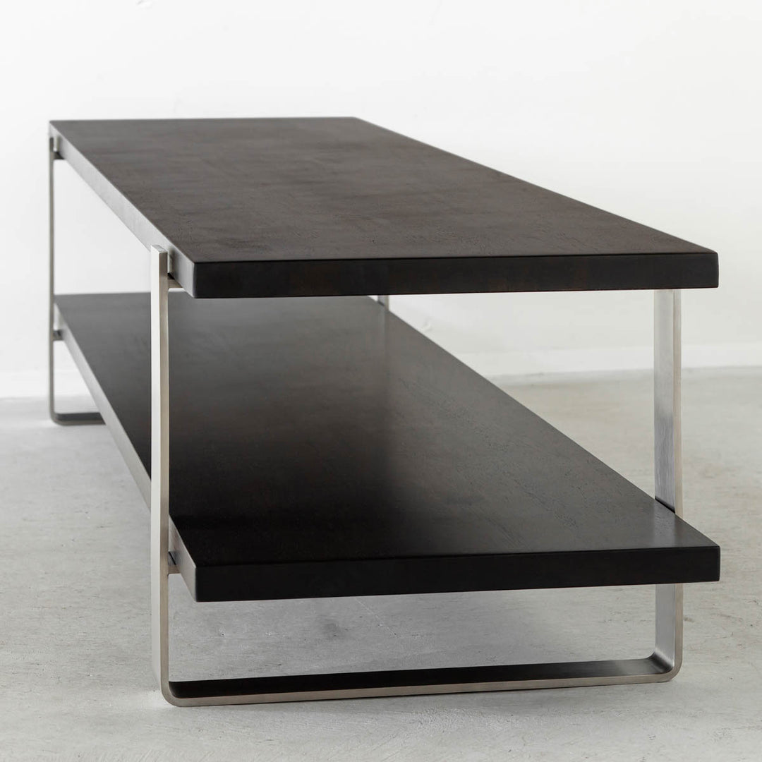 THE TV BOARD / LOW TABLE ラバーウッド ブラックブラウン