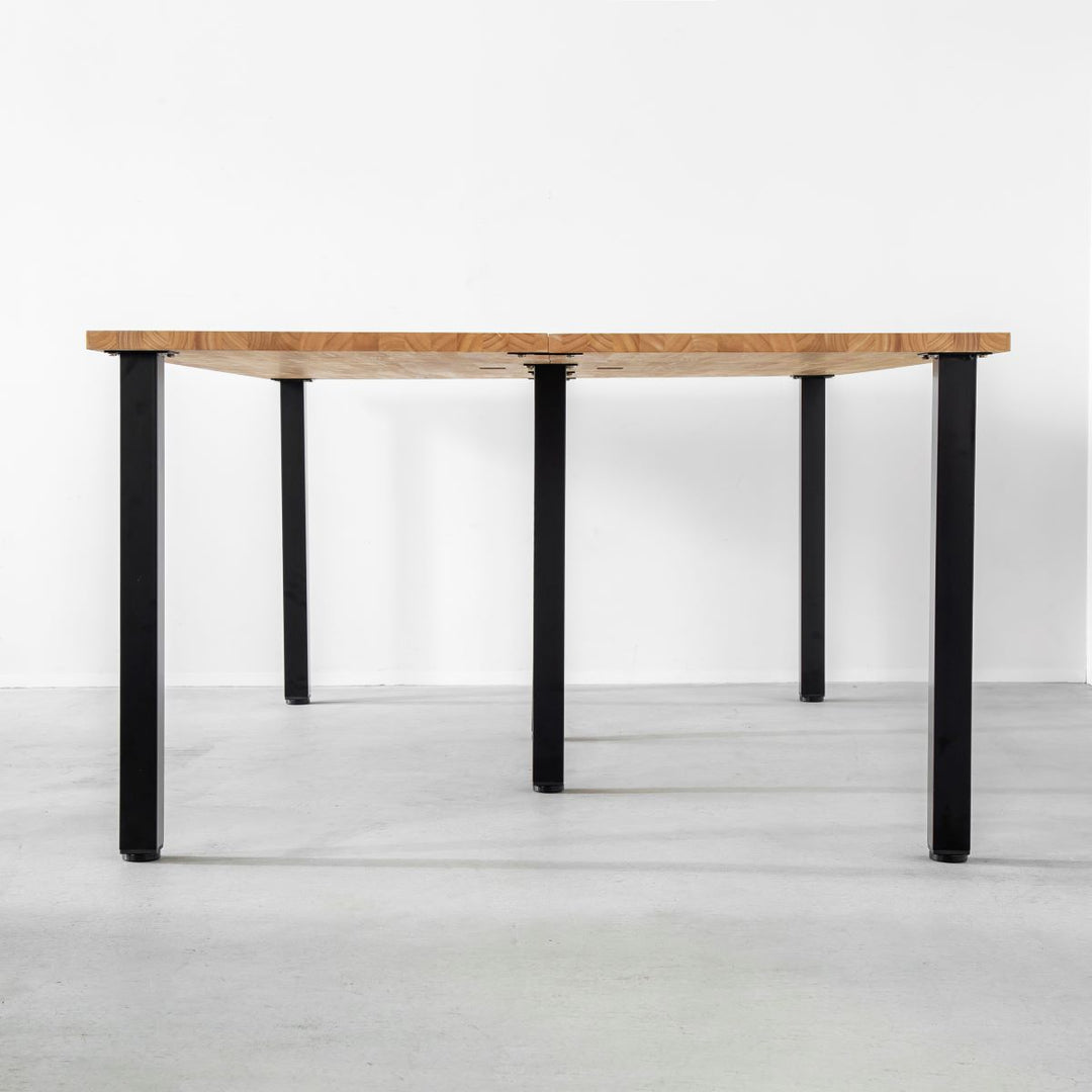 THE TABLE / ラバーウッド ナチュラル × Black Steel × W150 - 200cm D80 - 120cm –  KANADEMONO