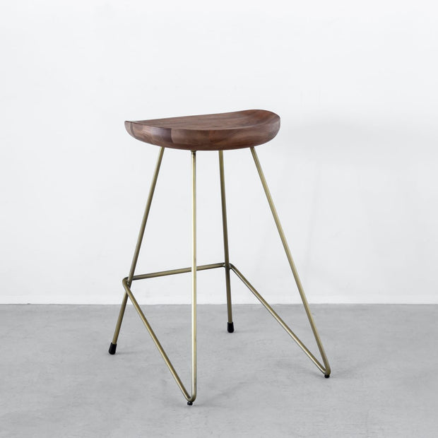 Elegant - Modern Walnut High Stool Brown – KANADEMONO