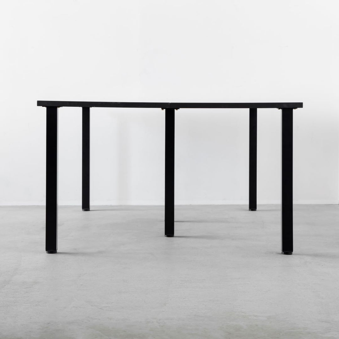 THE TABLE / ラバーウッド ブラックブラウン × Black Steel × W150 - 200cm D80 - 120cm –  KANADEMONO