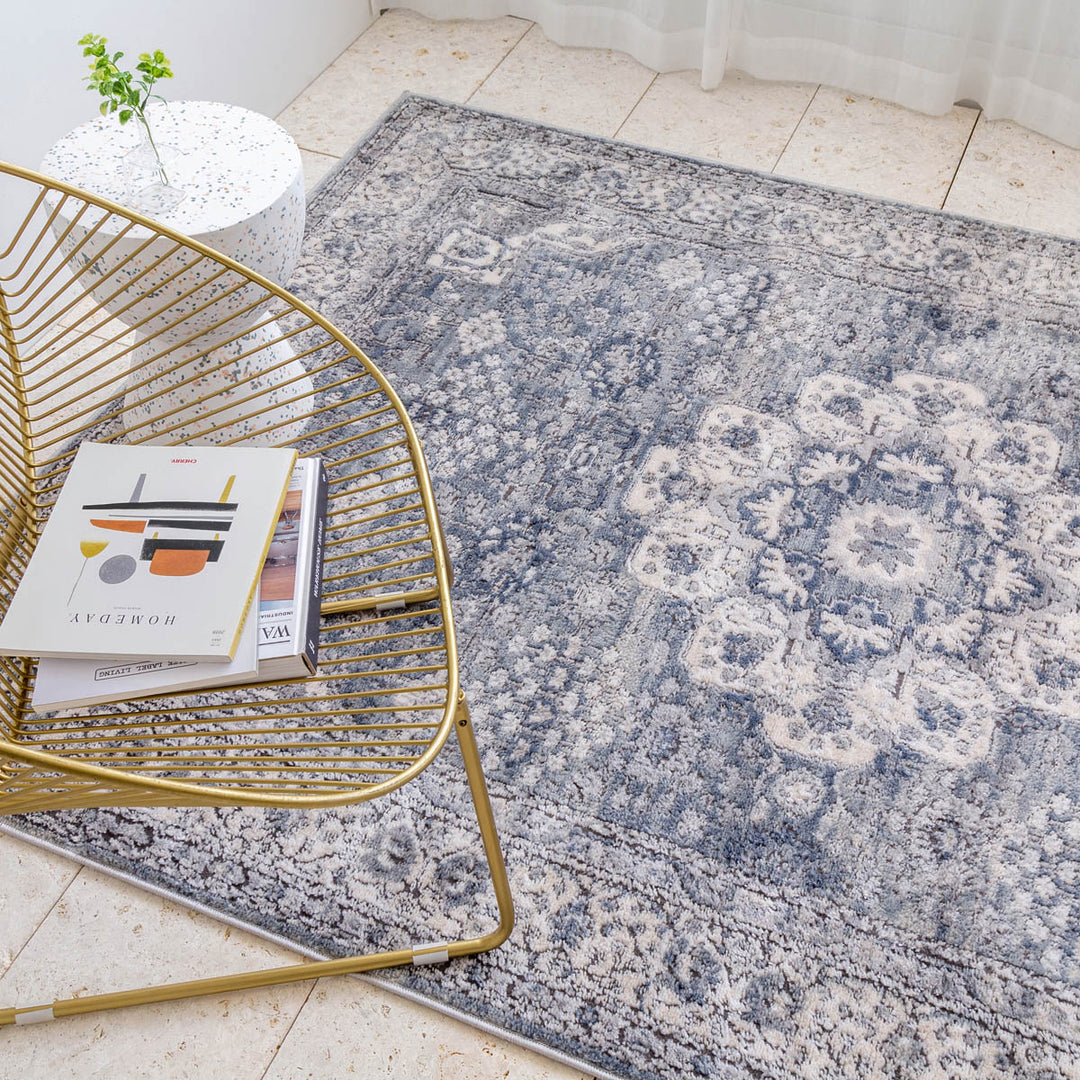Arabesque Stone Vintage Rug 160×220 – KANADEMONO