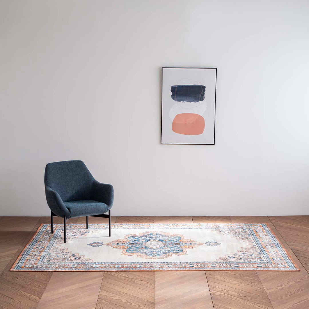 Plump Lounge Chair Grayish blue × Steel – KANADEMONO