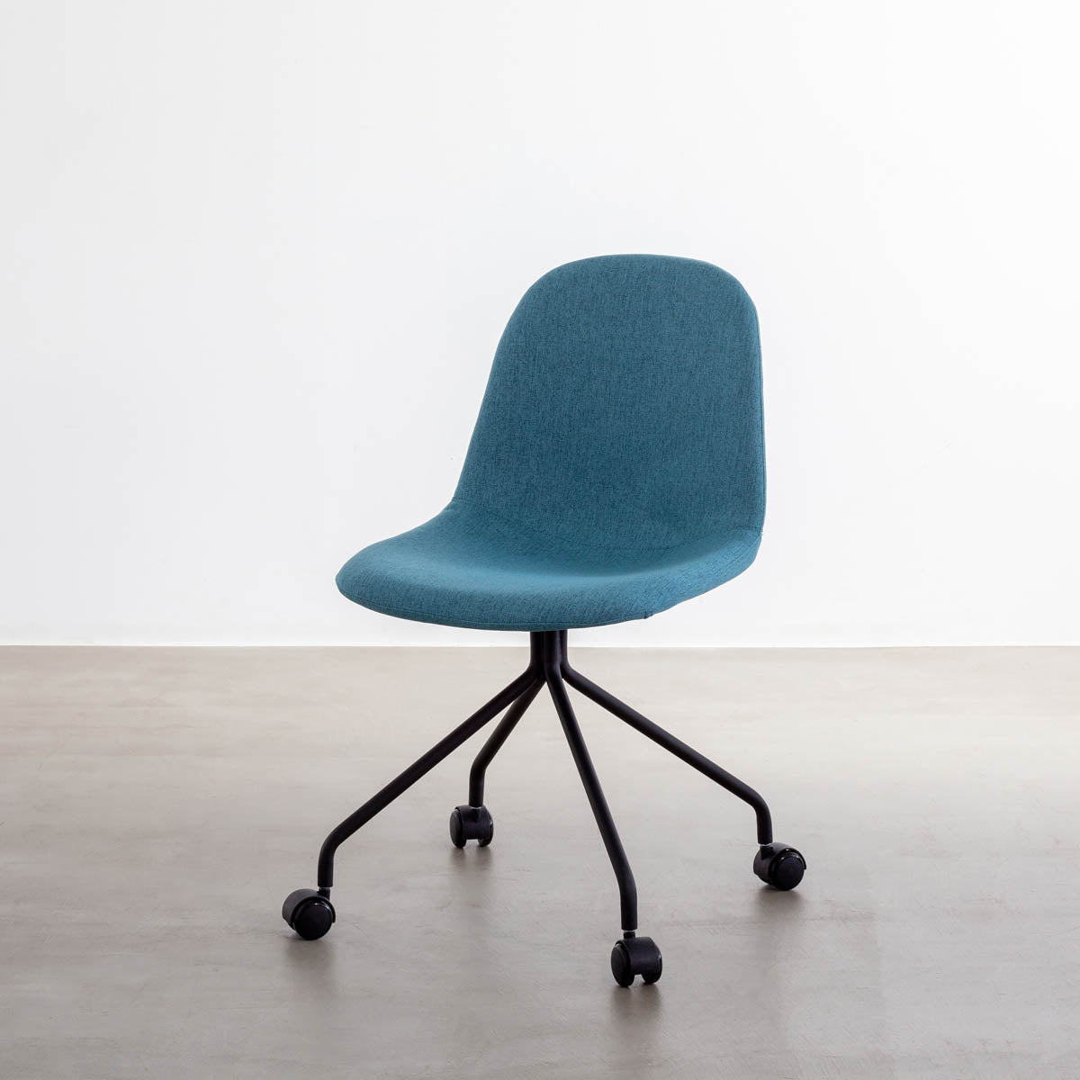 Simple - Office　シンプルなファブリックデスクチェア #1　Turquoise_blue