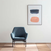 Plump Lounge Chair Grayish blue × Steel – KANADEMONO