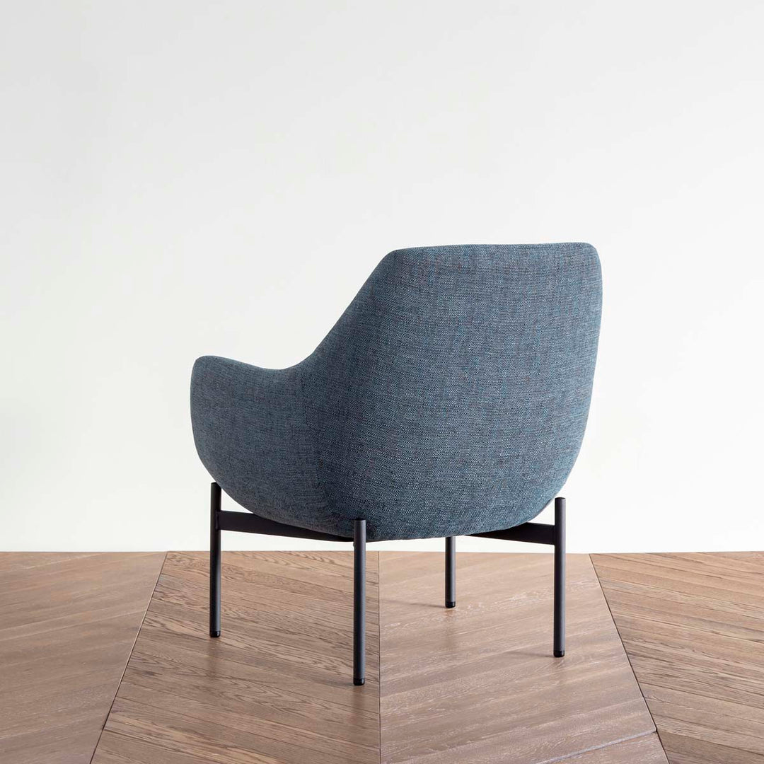 Plump Lounge Chair Grayish blue × Steel – KANADEMONO