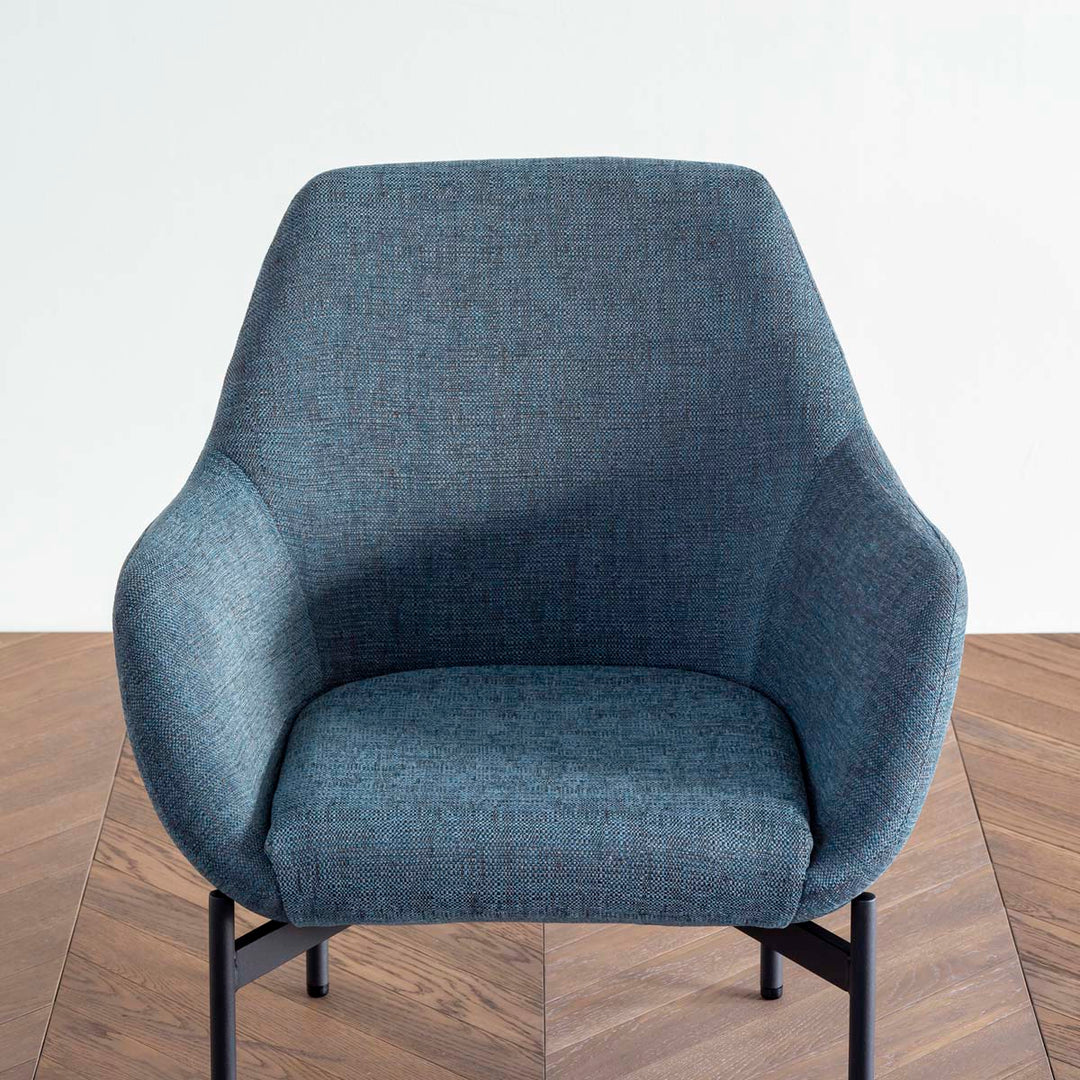ナイトチェアー Plump Lounge Chair Grayish blue × Steel – KANADEMONO