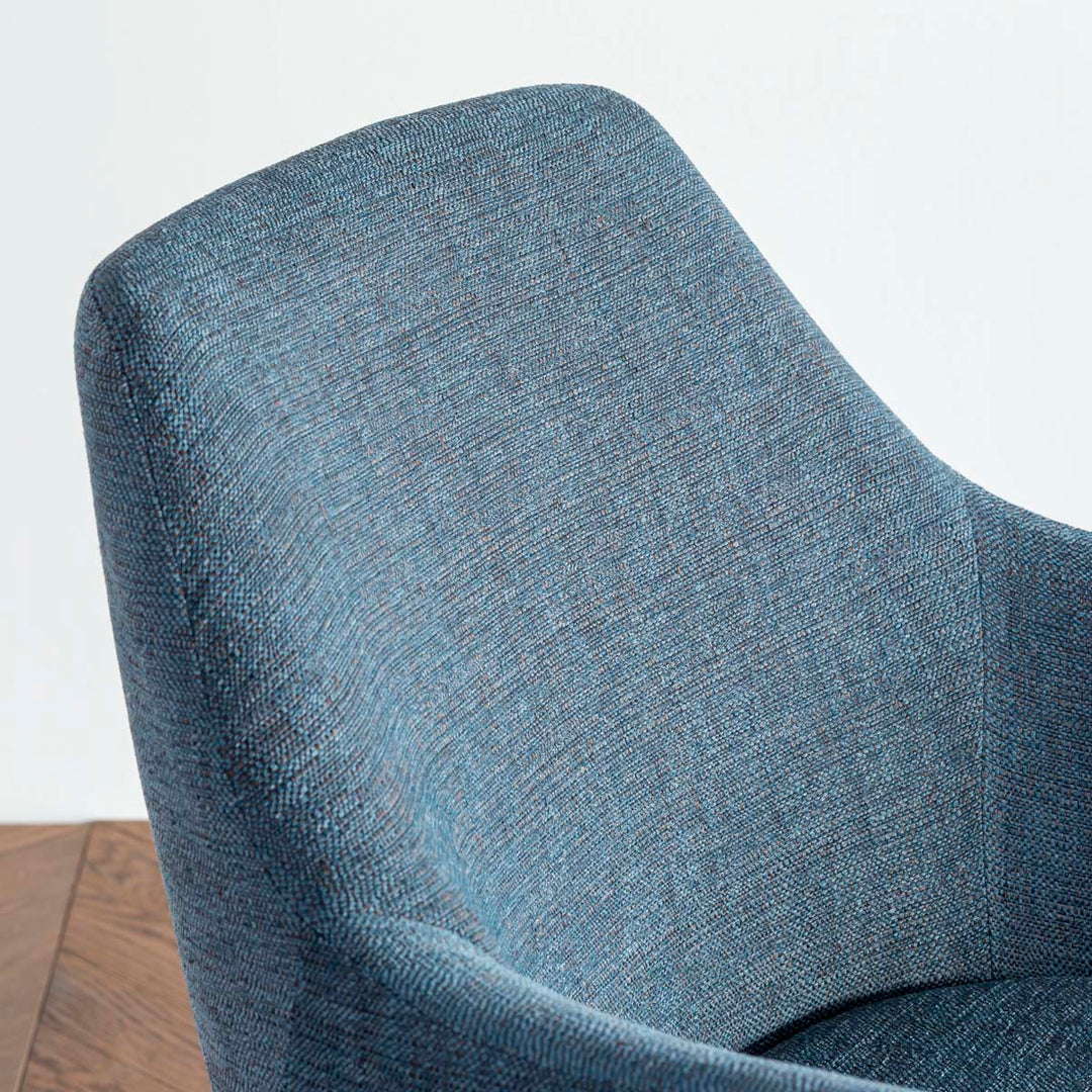 Plump Lounge Chair Grayish blue × Steel – KANADEMONO