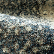 かなでもののポリプロピレンを使用した美しいブルーグレーの色が映えるヴィンテージスタイルのラグの表面