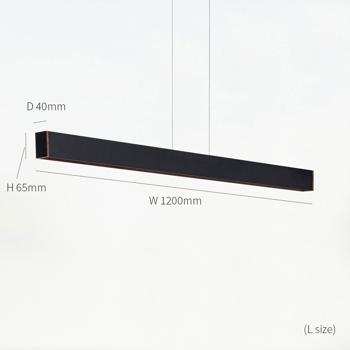 Black Bar Steel Hanging Light KANADEMONO