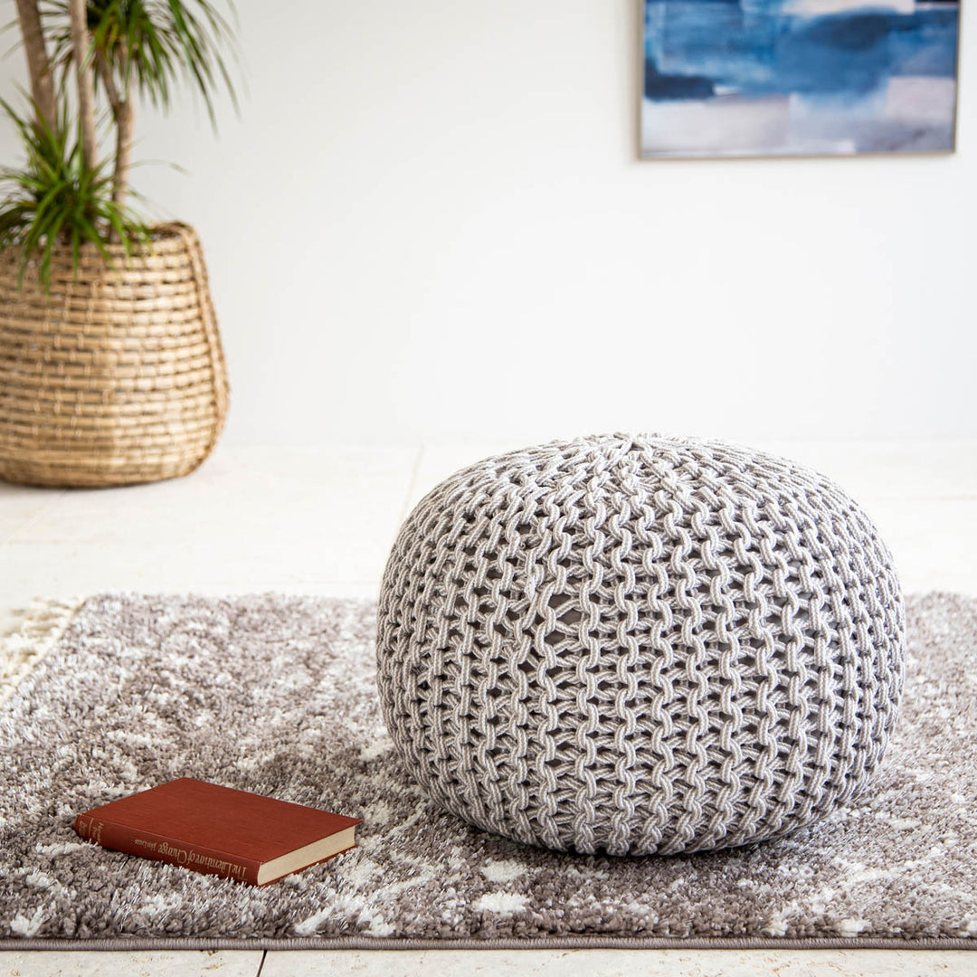 【未使用】カナデモノ Natural Pouf コットン プフ L サイズ