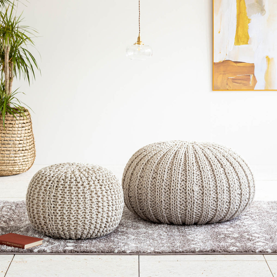 女の子向けプレゼント集結 Pouf - Natural コットン KANADEMONO – プフ クッション・座布団