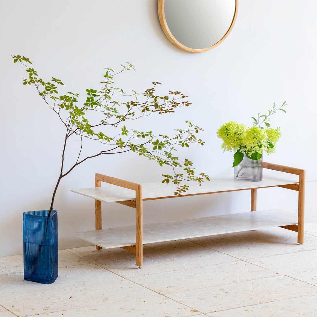 artGlass 装飾的フラワーベース 暮らし」×「花」 ガラス フラワーベース クリアグレー TRIANGLE