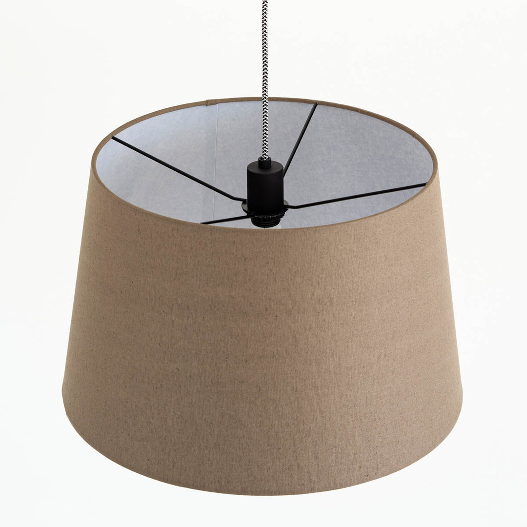 FabricAndWoodSimplePendantLigh