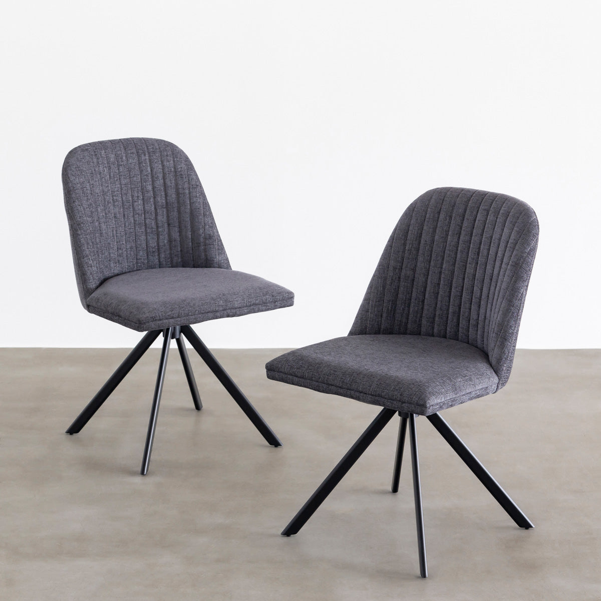 Fabric Chair × 2 回転式 ラウンドチェア