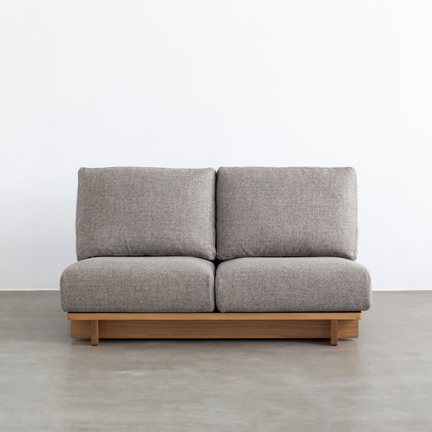 Fabric × Wood クロスフレームソファ 2 seater ベージュ – KANADEMONO