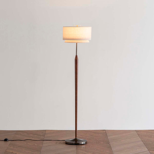 Pole - Double Fabric Shade Floor Lamp – KANADEMONO