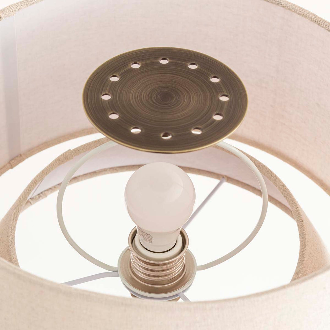 Pole - Double Fabric Shade Floor Lamp – KANADEMONO Pole - Double Fabric Shade Floor Lamp – KANADEMONO