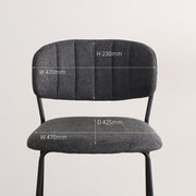 Shell - Fabric Counter Chair × 2　Dark gray