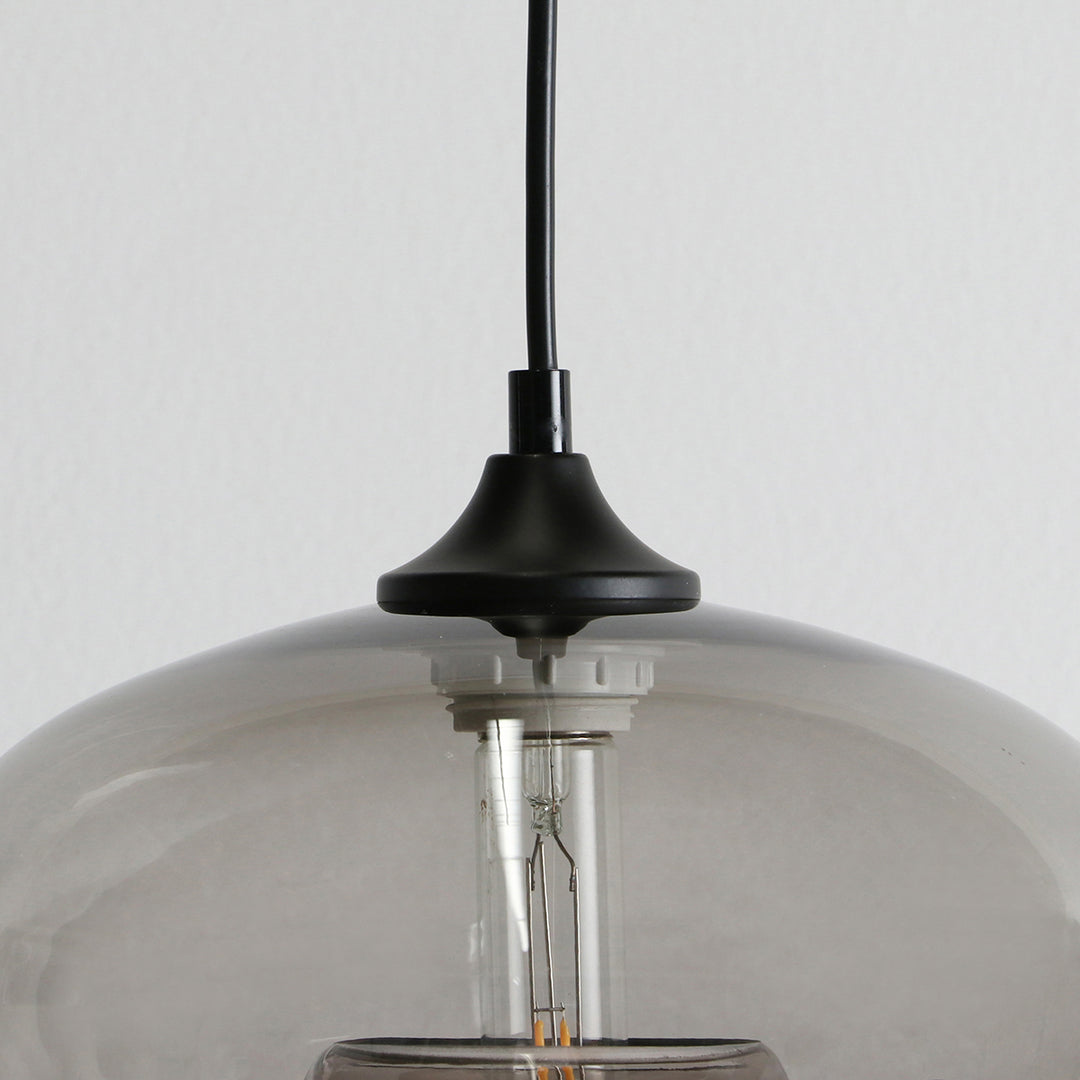 Glass × Tube Clear Gray Disk Pendant Light（旧モデル） – KANADEMONO