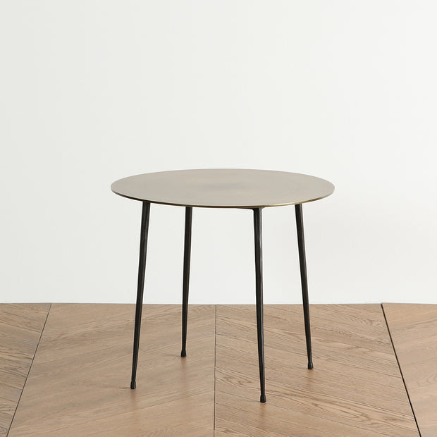 Round Olive Steel Side Table – KANADEMONO