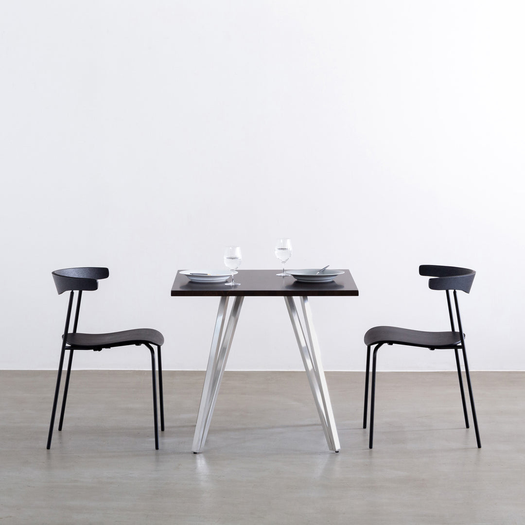 THE CAFE TABLE / ラバーウッド Stainless トライアングル 4pin