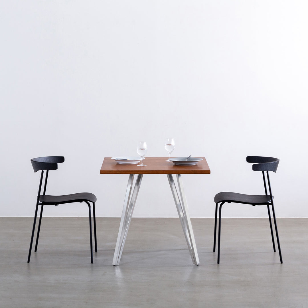 THE CAFE TABLE / ラバーウッド Stainless トライアングル 4pin