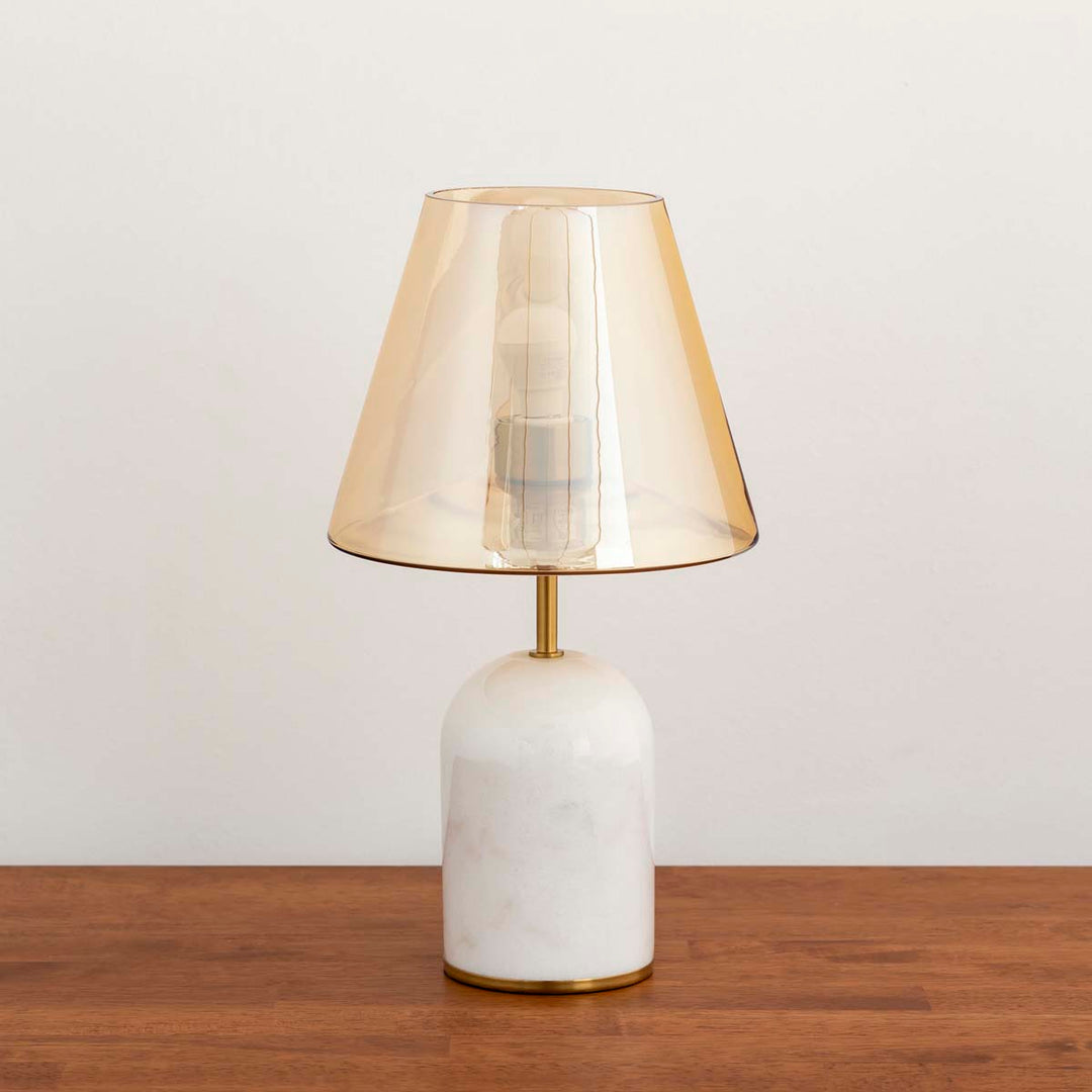 Glass × Marble Nostalgic Table Lamp – KANADEMONO