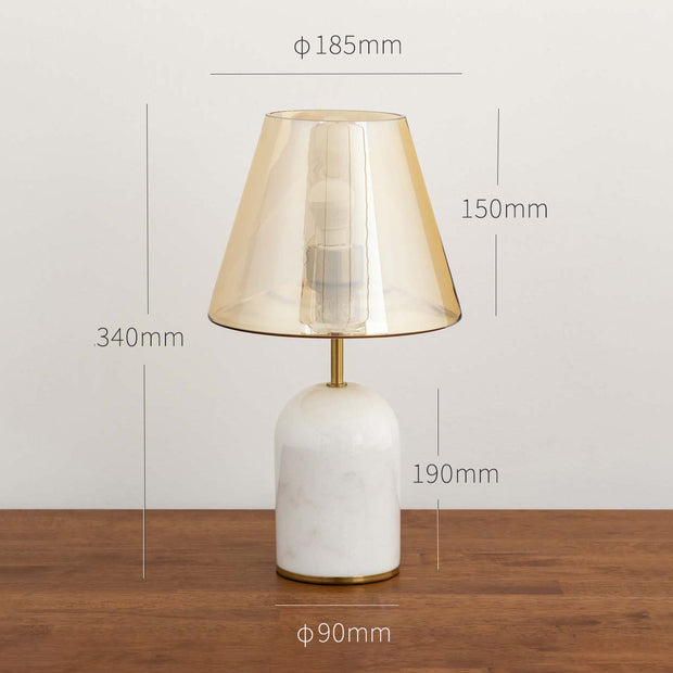 Glass × Marble Nostalgic Table Lamp – KANADEMONO